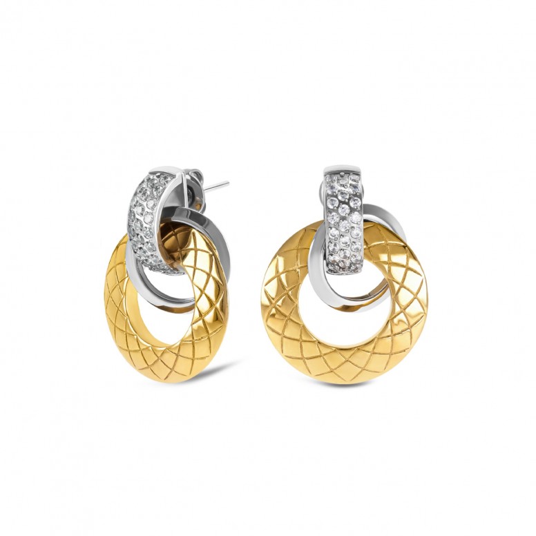 Pendientes Delightful Circle Bicolor