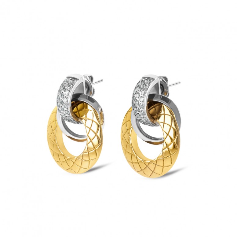Pendientes Delightful Circle Bicolor