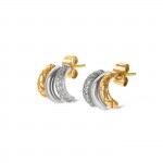 Delightful Triple Bicolor Earrings