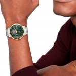 Rel�gio A�o Bicolor Verde