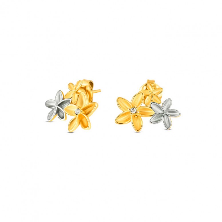Pendientes Fleur Bicolor
