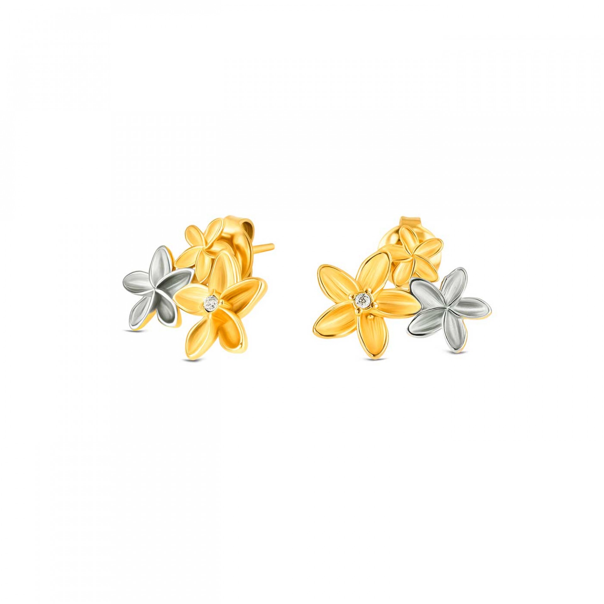 Pendientes Fleur Bicolor