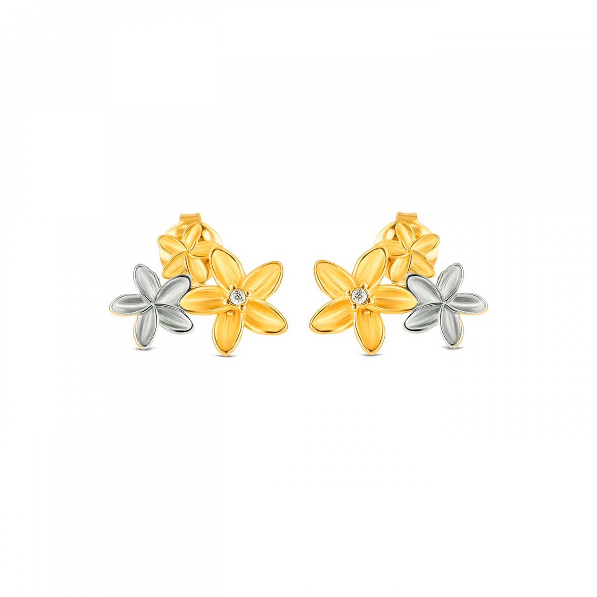 Pendientes Fleur Bicolor