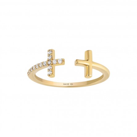Classy Open Cross Ring