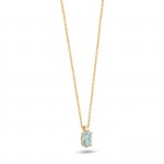 Collar Louise Oro 18K Agua Marina y Diamantes