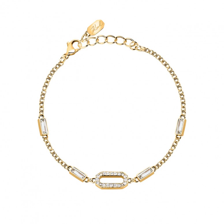 Pulseira Crystals Dourada