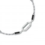 Pulseira Crystals Prateada