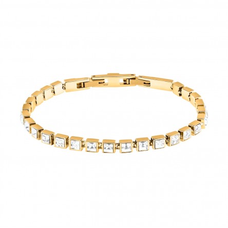 Pulseira Crystals Dourada