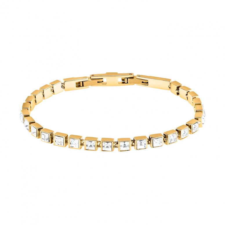 Pulseira Crystals Dourada