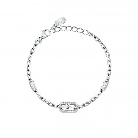 Pulseira Crystals Prateada