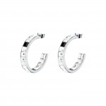 Aros Crystals Plateados