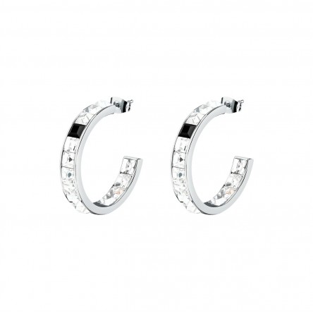 Aros Crystals Plateados