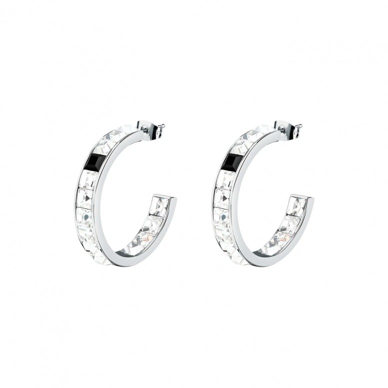 Aros Crystals Plateados