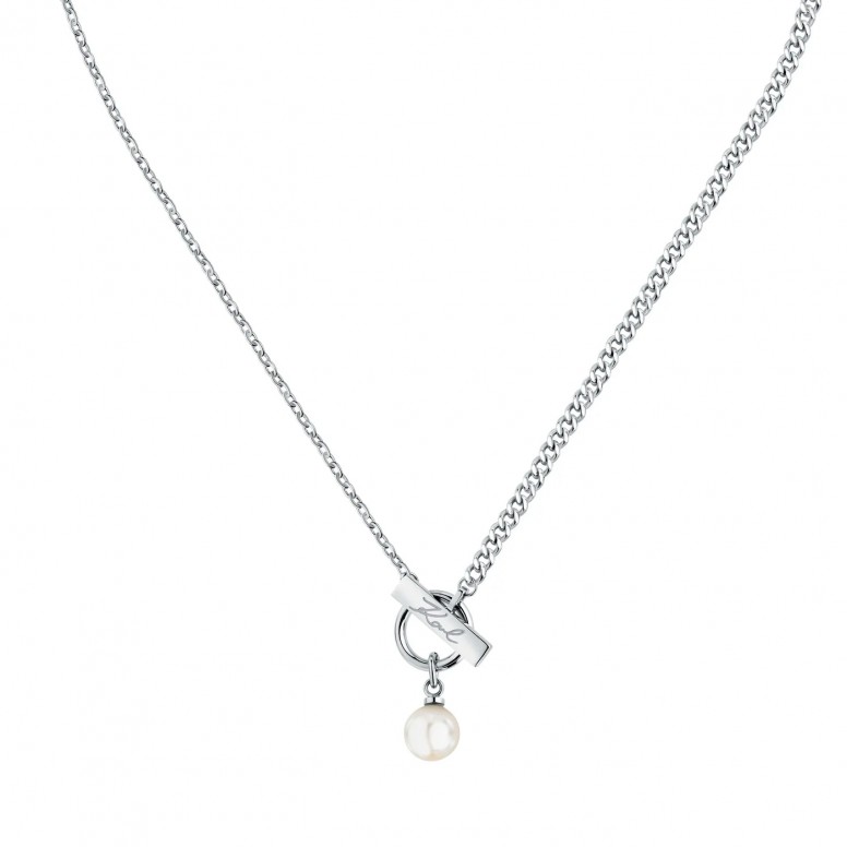 Shell Pearl Silver Necklace