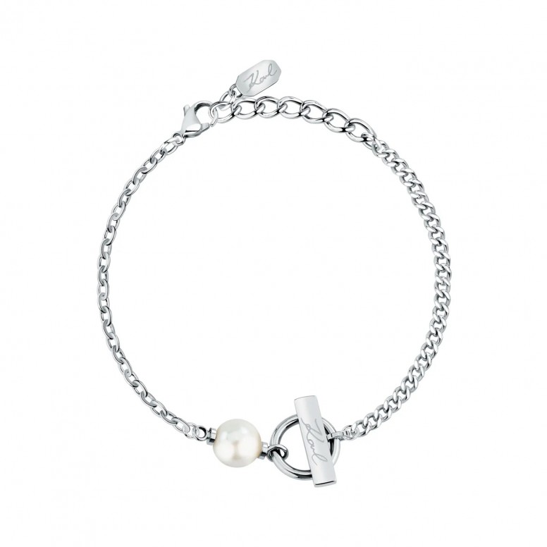 Pulsera Shell Pearl Plateada