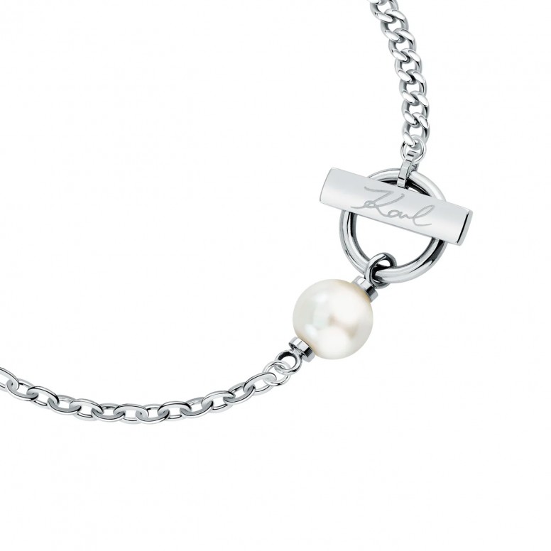 Pulsera Shell Pearl Plateada