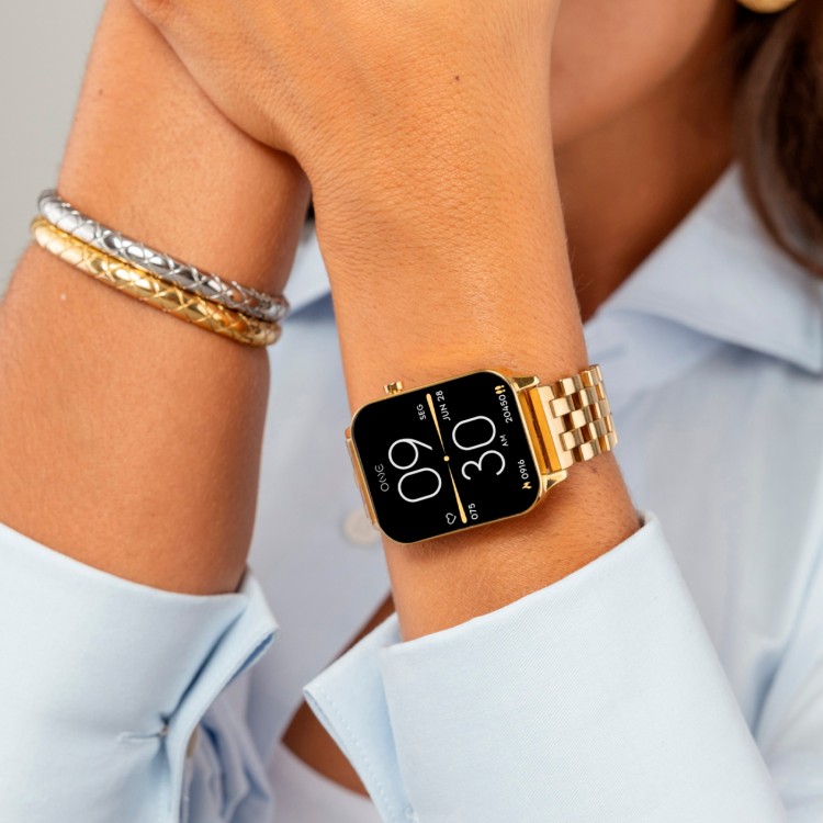 ONE SMART Relógio Smartwatch MagicCall Golden Links - OSW9626GL52L