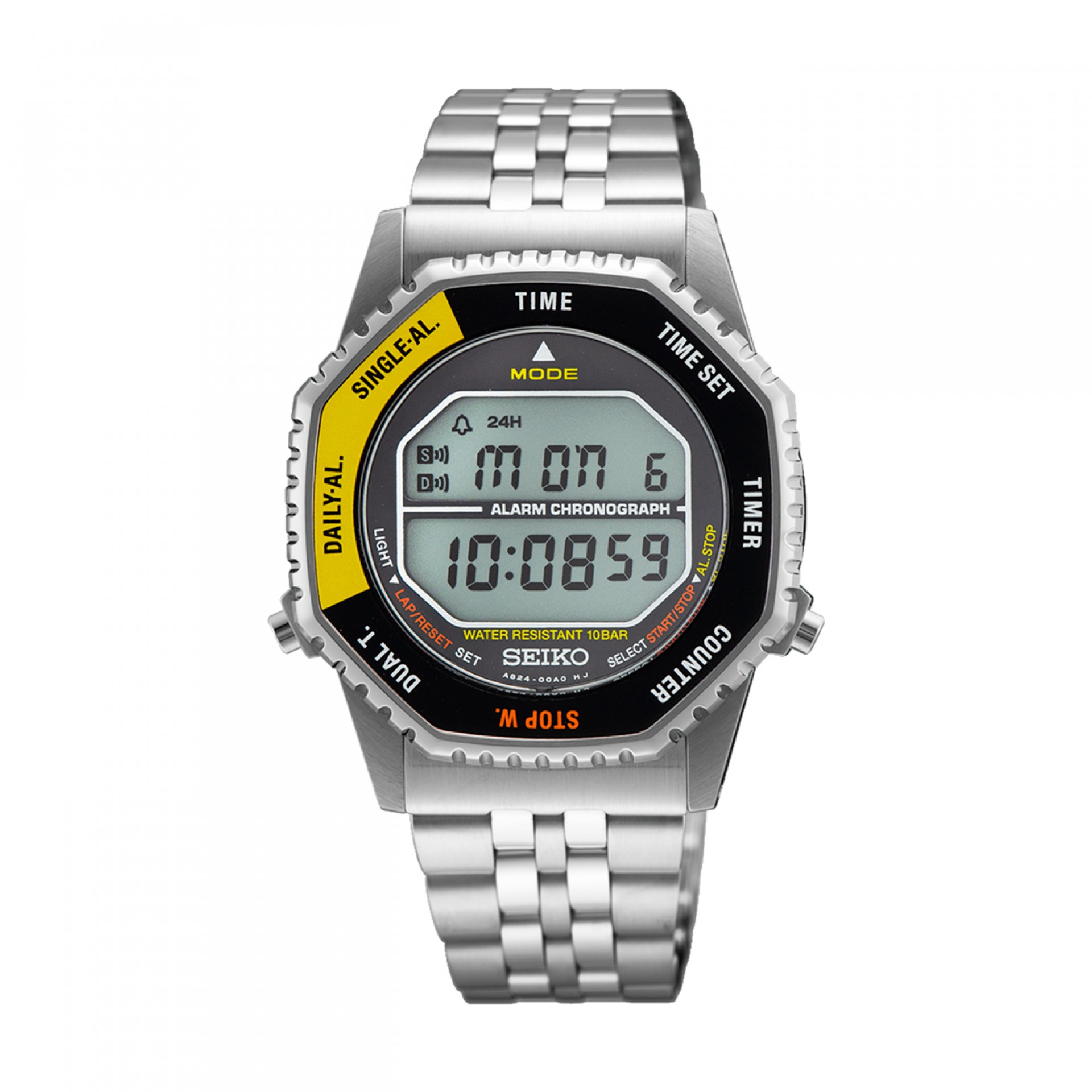 Reloj Neo Sports Digital Negro-Amarillo