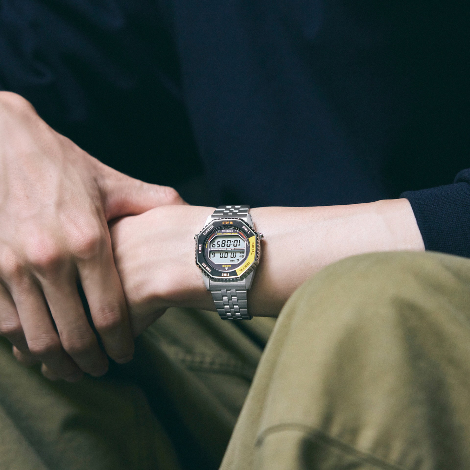 Reloj Neo Sports Digital Negro-Amarillo