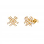 Brincos Knot Ouro 18K Diamantes