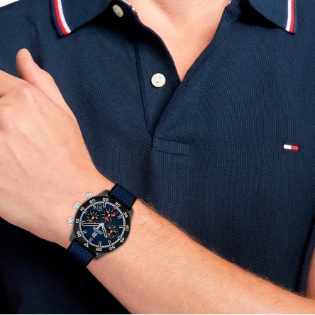 Blue Chrono Watch