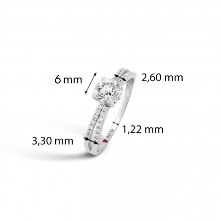 Anillo Michelle Oro 18K Diamantes y Topacio