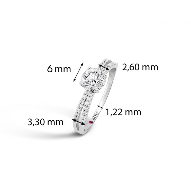 Anillo Michelle Oro 18K Diamantes y Topacio
