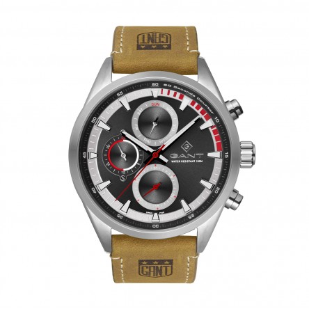 Atlantic City Black Leather Watch