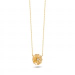 Necklace Camellia 18K Gold Diamonds