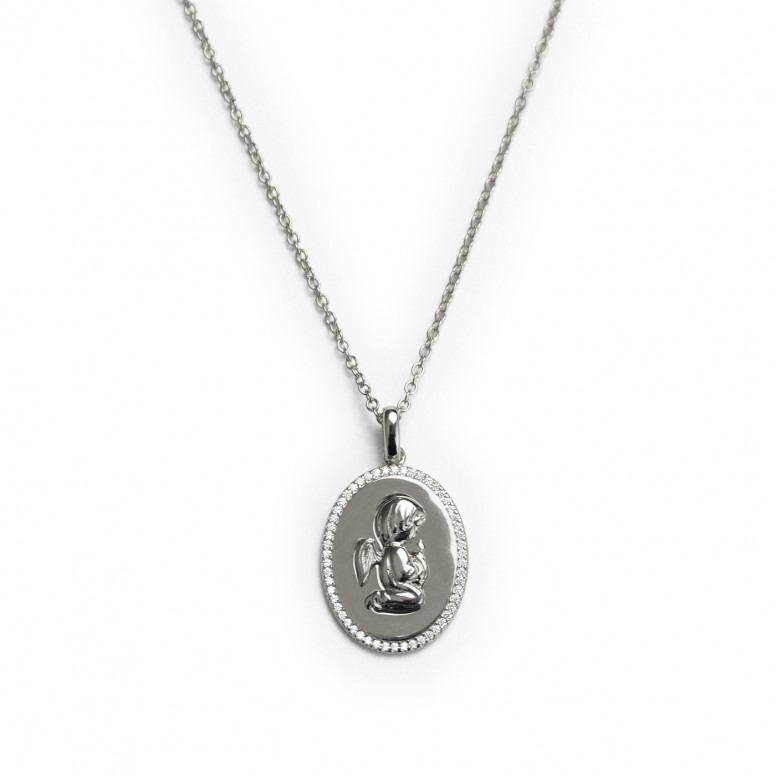 Collar �ngel Plateado