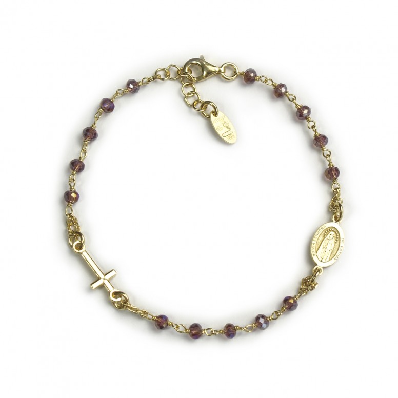 Pulseira F�tima Rosary Castanha