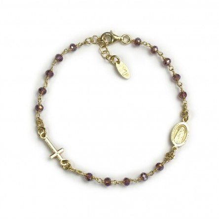 Pulseira F�tima Rosary Castanha