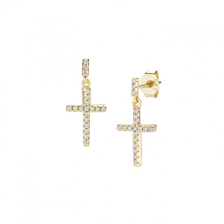 Pendientes Cruz Dorados