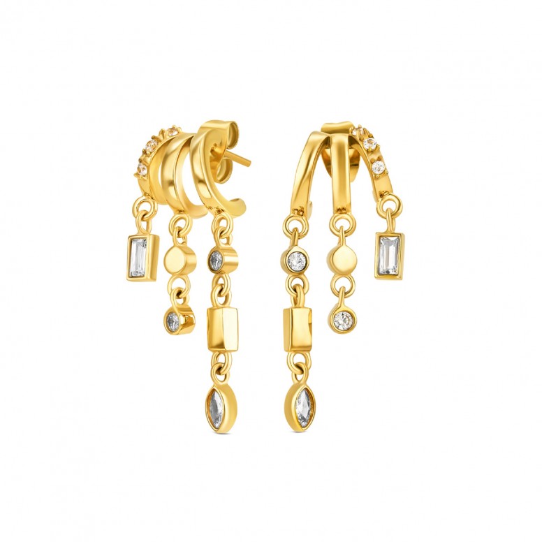 Pendientes Drop Crystal Golden