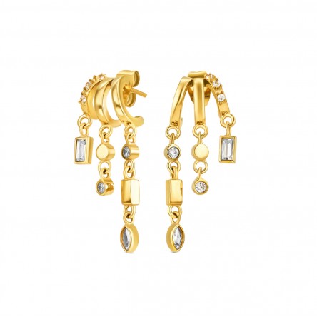 Pendientes Drop Crystal Golden