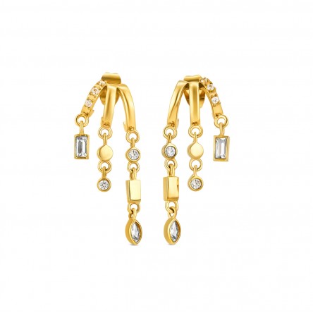 Pendientes Drop Crystal Golden