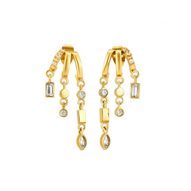 Pendientes Drop Crystal Golden
