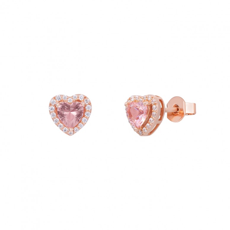 Hearts Rose Gold Earrings