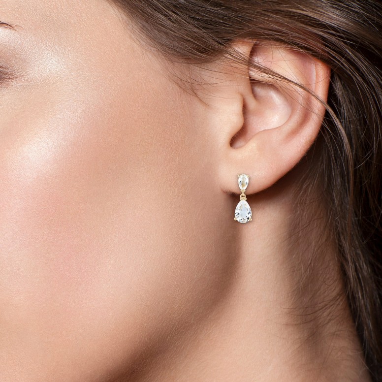 Pendientes Serena Oro 18K Topacio