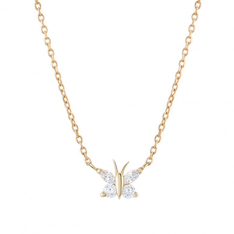Colar Ouro 14K Girls Butterfly
