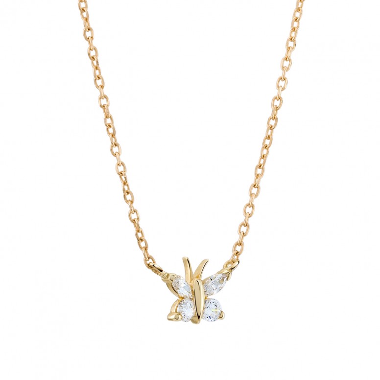 Colar Ouro 14K Girls Butterfly