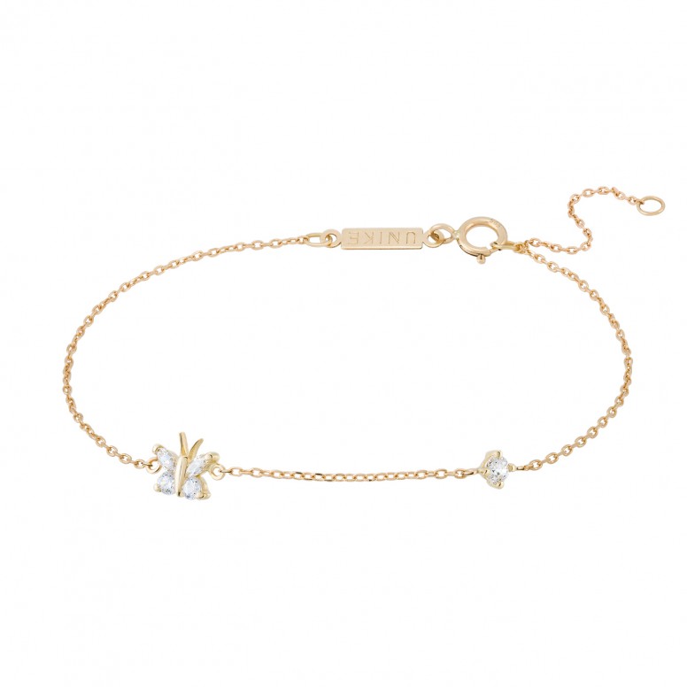Pulseira Ouro 14K Girls Butterfly