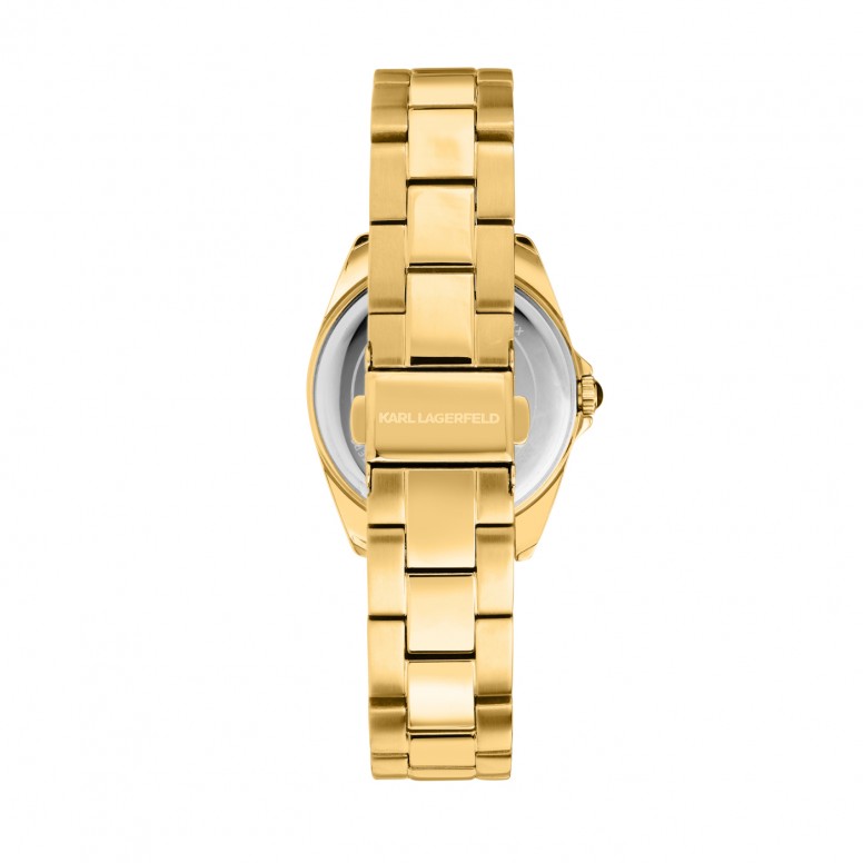 Rel�gio Round Essentials Preto e Dourado