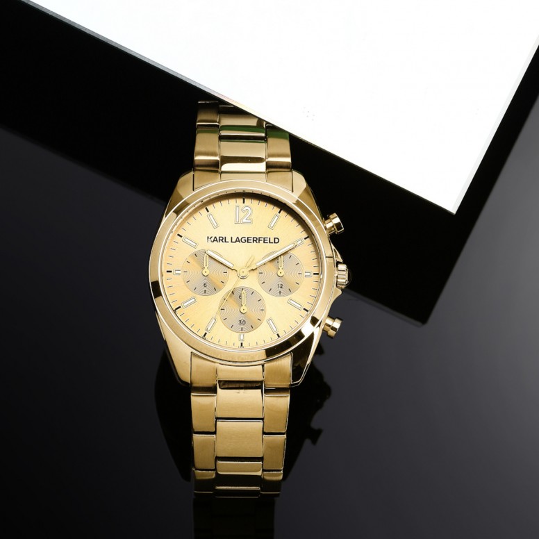 Rel�gio Round Essentials Dourado