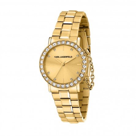 Rel�gio Crystals Dourado