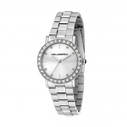 Crystals Silver Watch