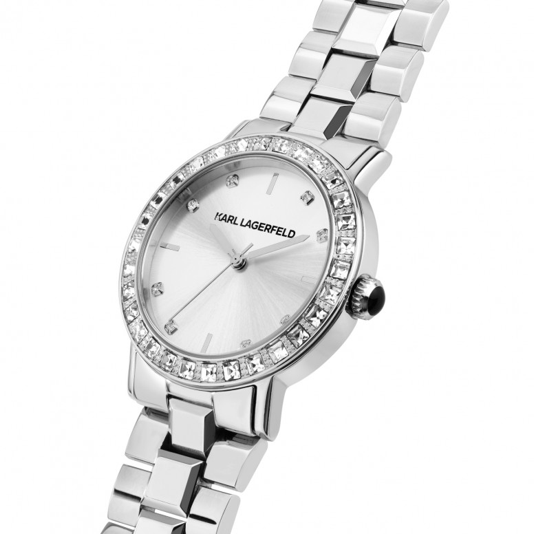 Rel�gio Crystals Prateado
