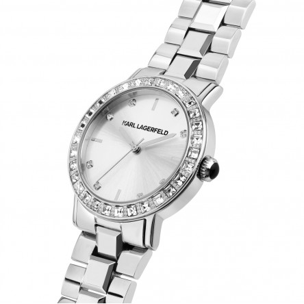 Crystals Silver Watch