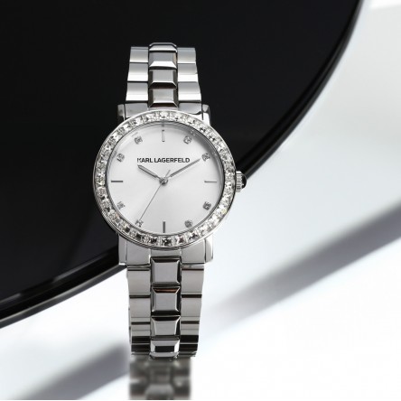 Crystals Silver Watch