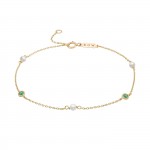 Bracelet Hope 18K Gold Emerald and Pearls